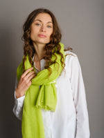 Cashmere Scarf Lime Green