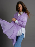 Cashmere scarf Purple Rose