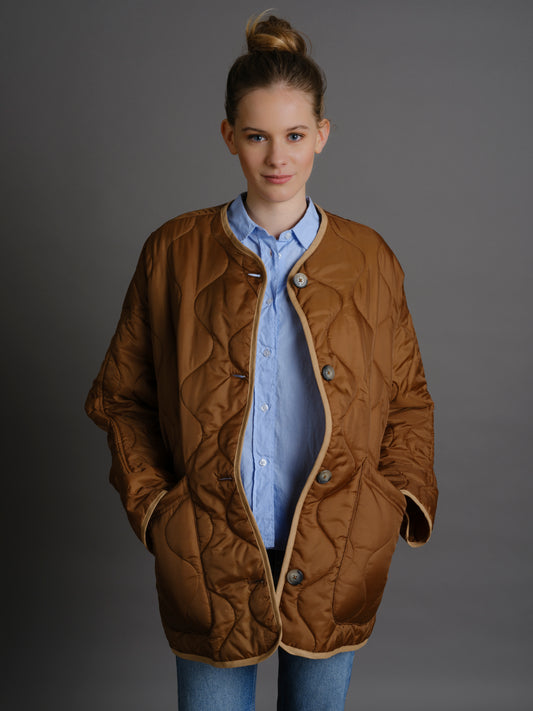 Padded jacket onesize in toffee
