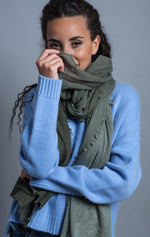 Cashmere scarf Degrade Thyme