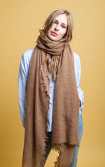 Cashmere scarf Camel