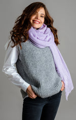 Cashmere Scarf Lilac Marble