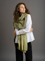 Cashmere scarf Degrade Avocado