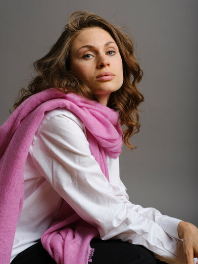 Cashmere scarf Cyclam