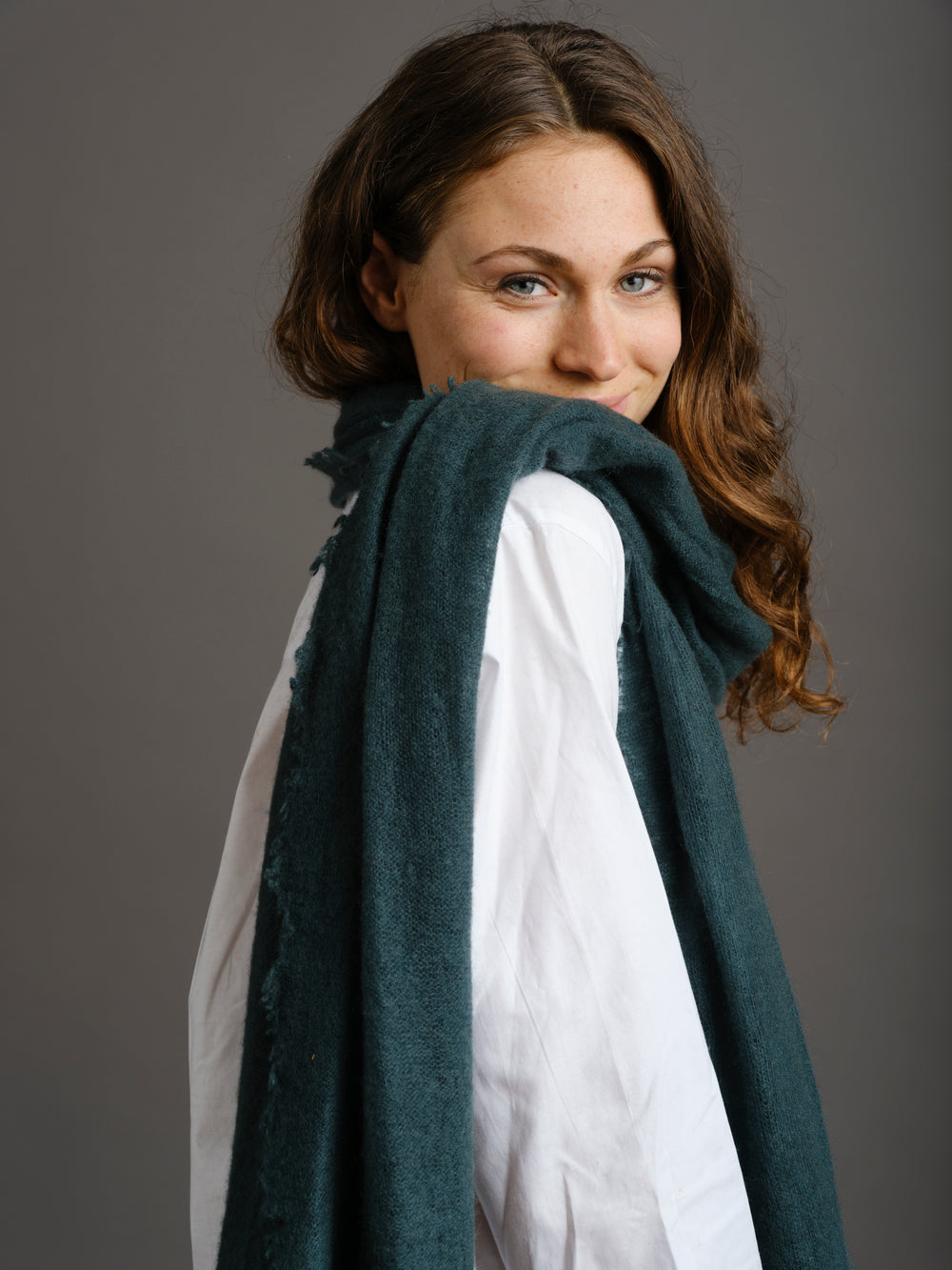 Cashmere Scarf Trekking Green