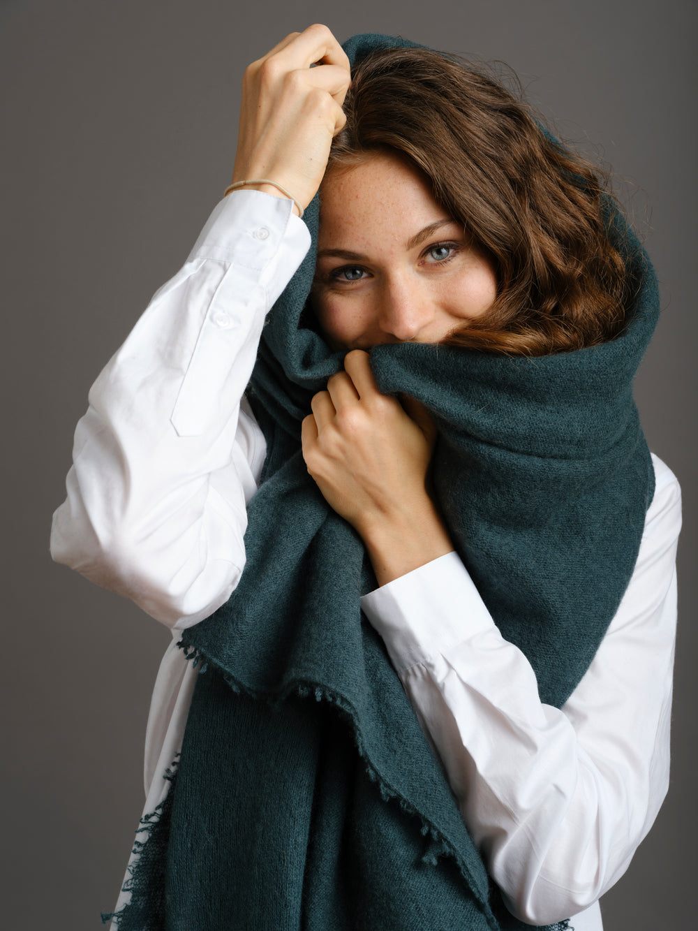Cashmere Scarf Trekking Green