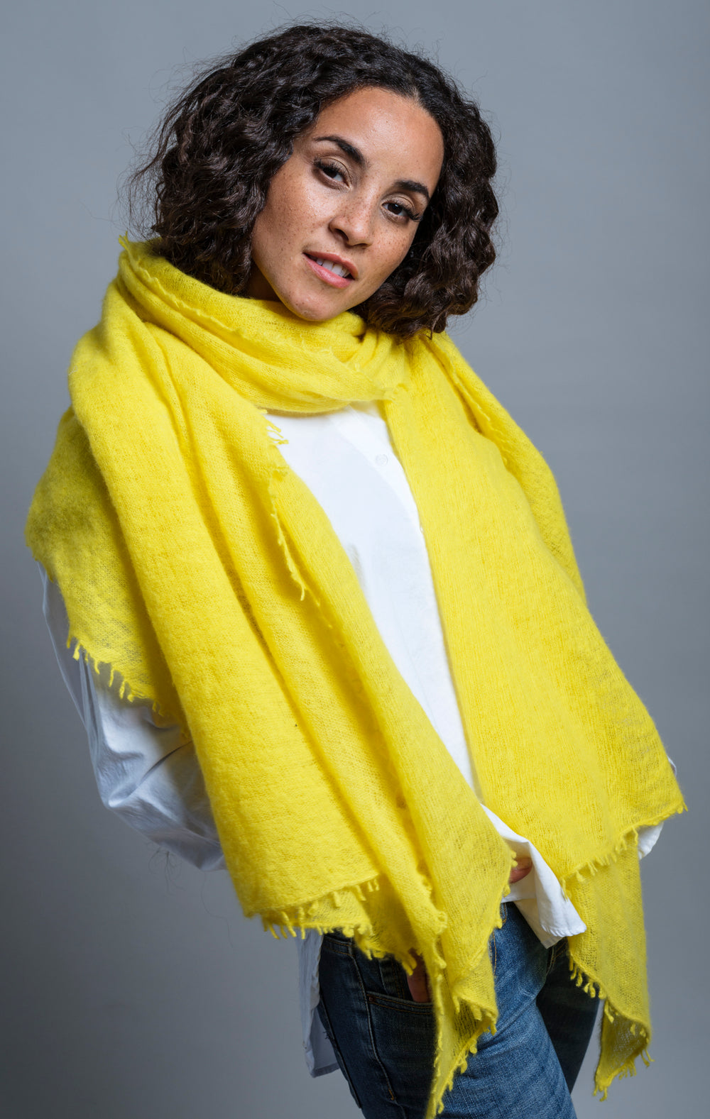 Cashmere Scarf Yellow